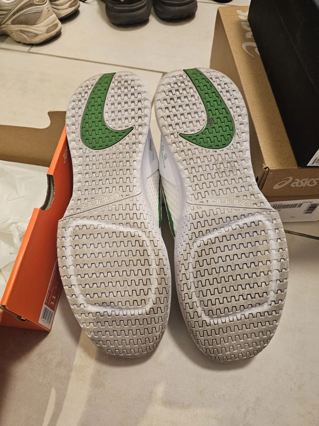 Nike Zoom Vapor Pro 2 HC Tennis Shoes White/Green Size 11 - photo 4