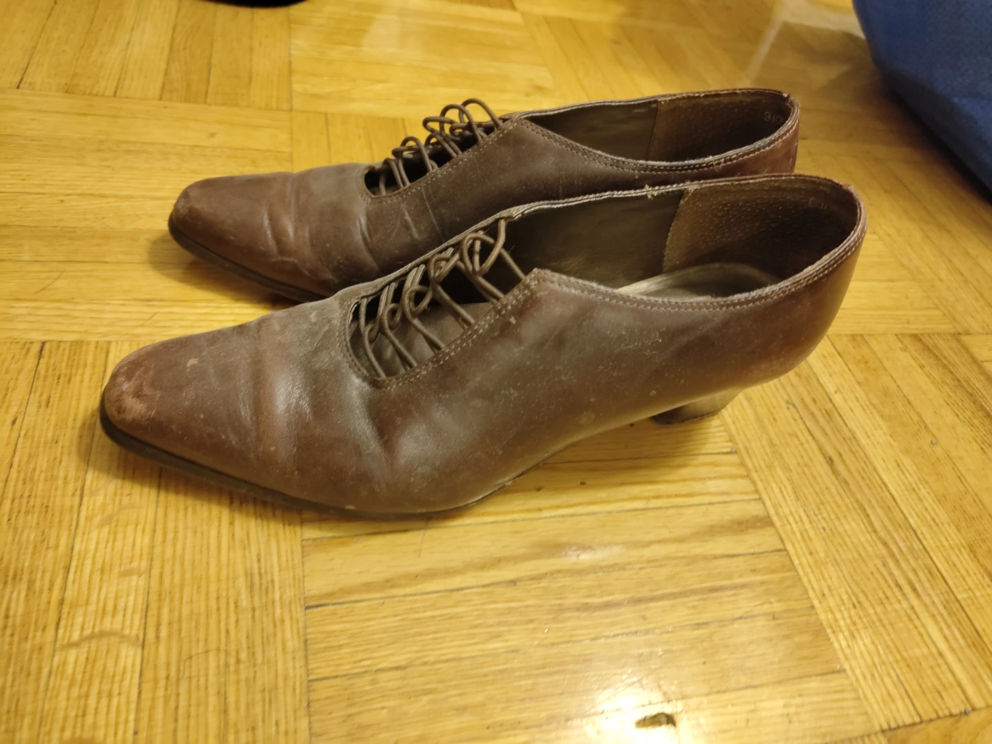 Brown Leather Lace-Up Heels - photo 3