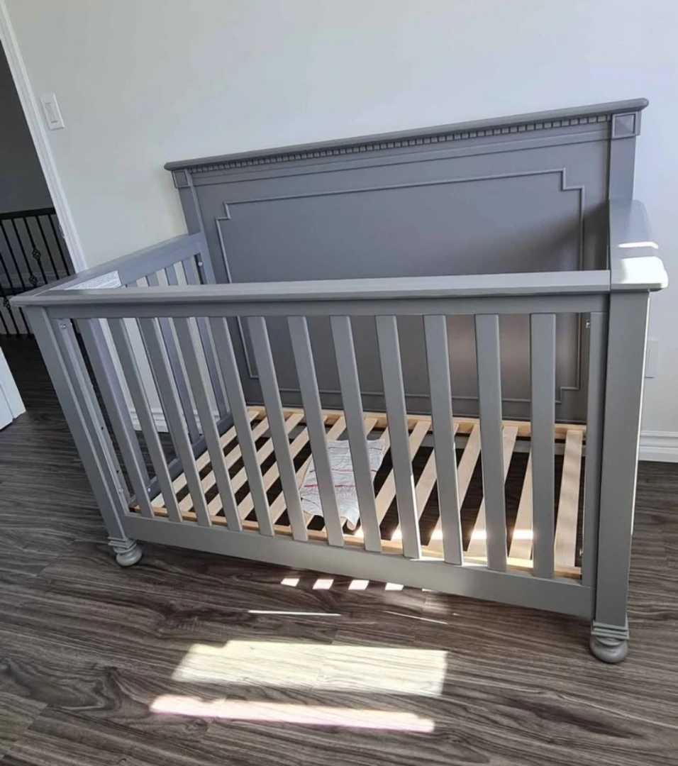 Grey Baby Crib