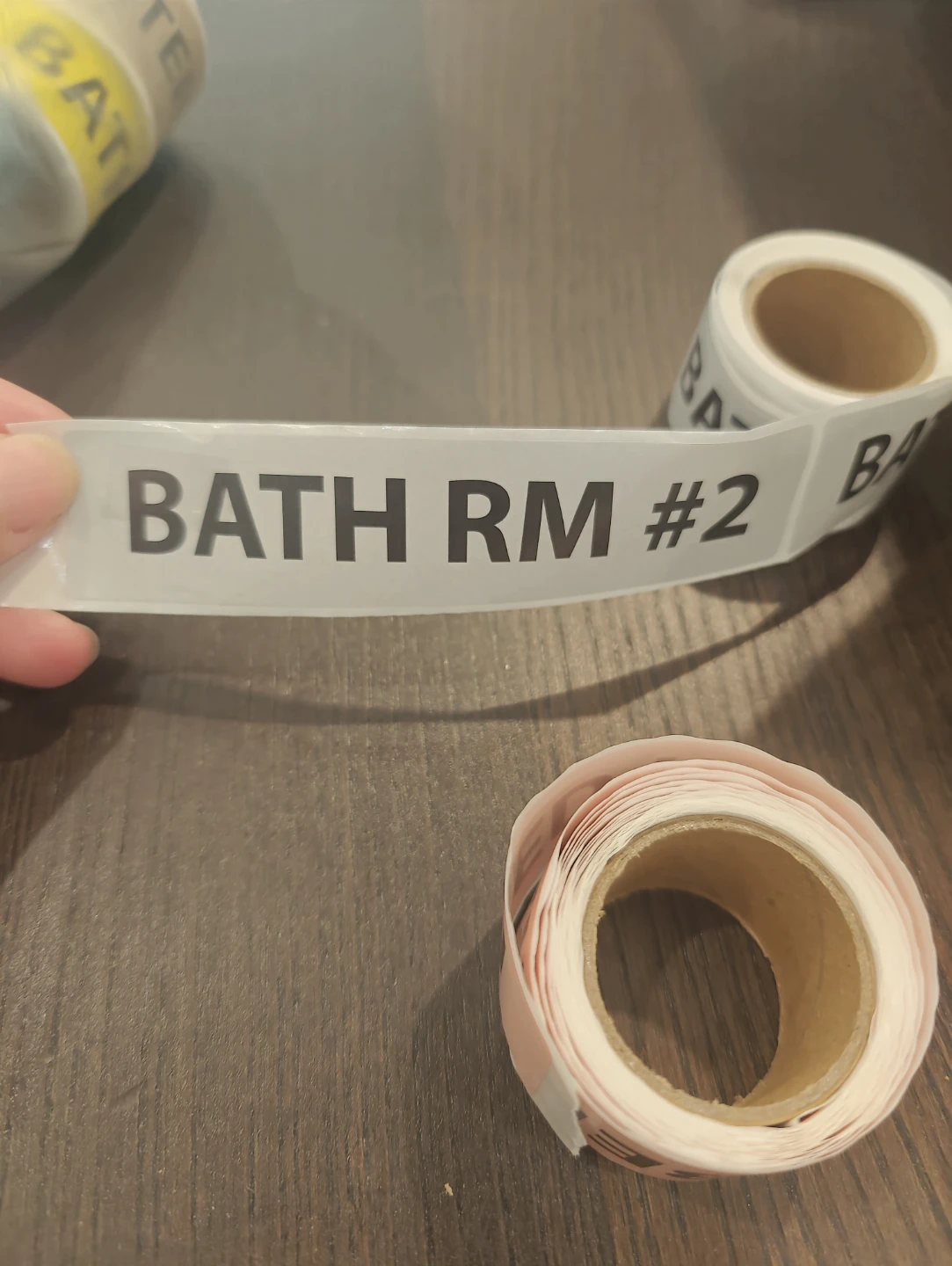 Moving -Label Tape Rolls