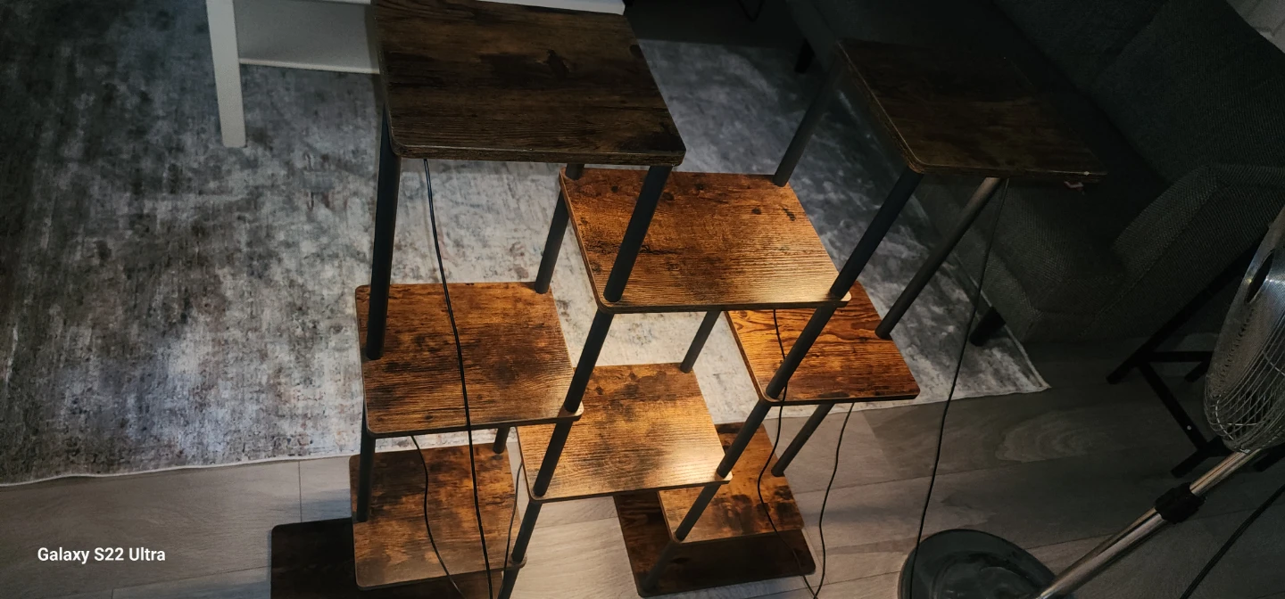 Wood Tiered Plant Stand with Lights - photo 4