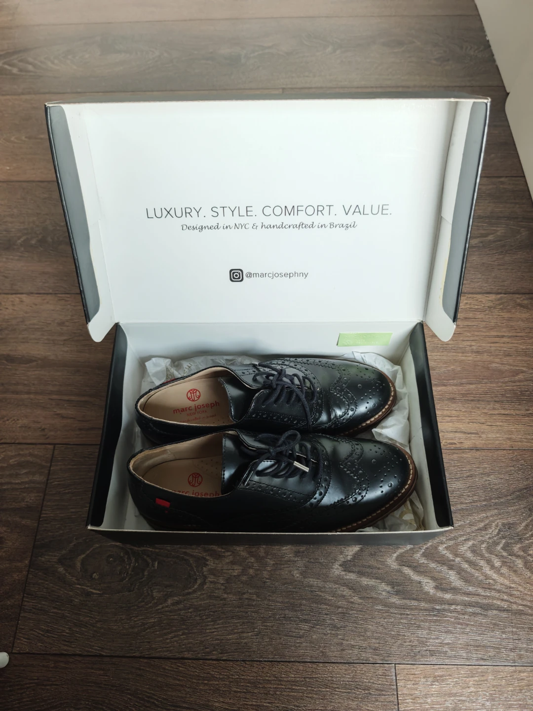 Marc Joseph New York Black Oxford Wingtip Shoes - photo 3
