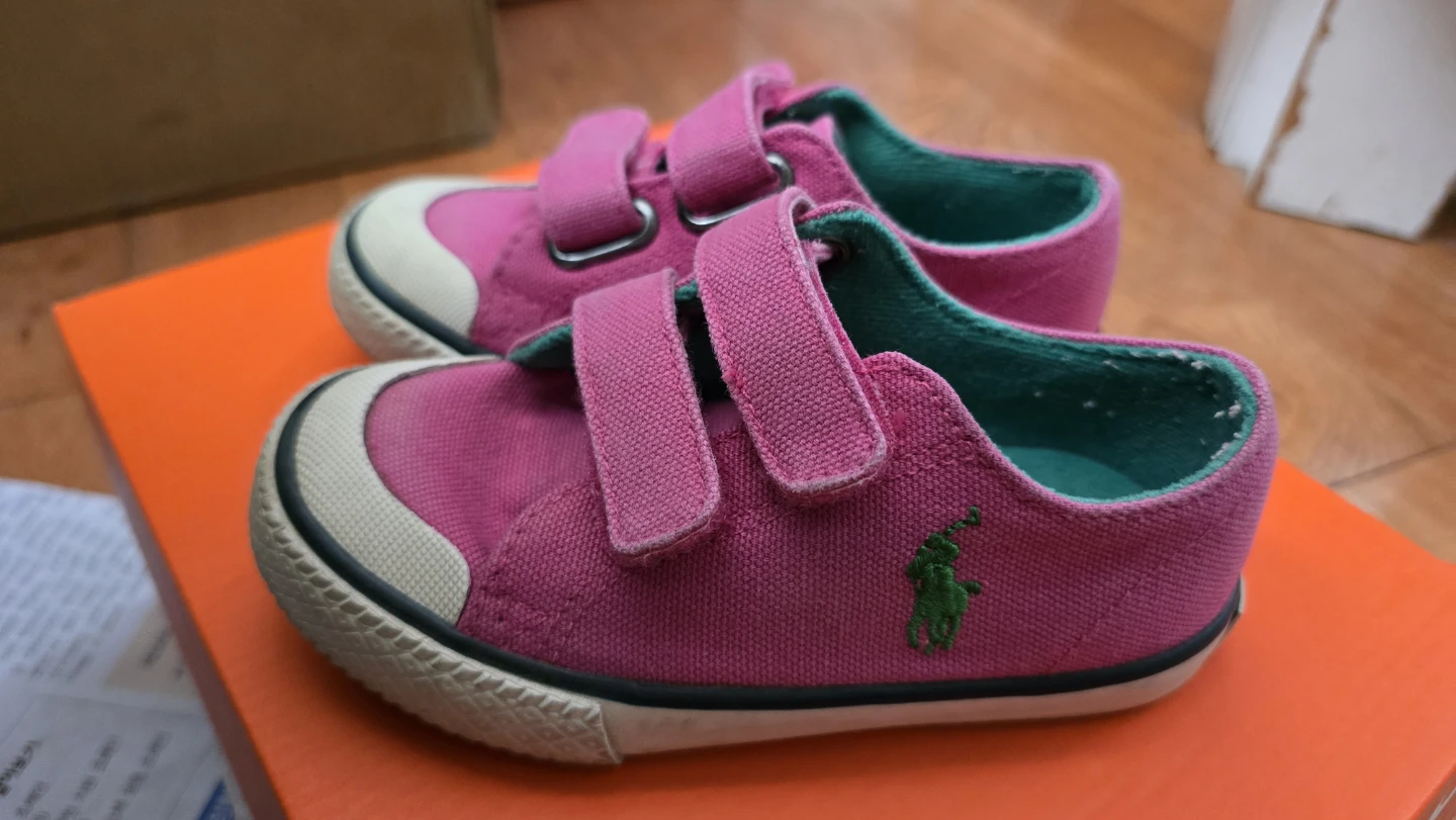 Pink Ralph Lauren Canvas Sneakers - Toddler Size 8 - photo 2