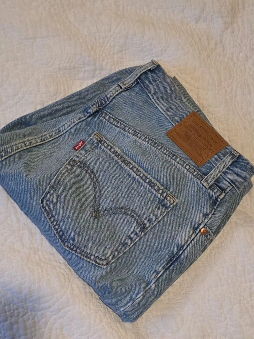 Levi's 501 Light Wash Distressed Jeans - photo 3
