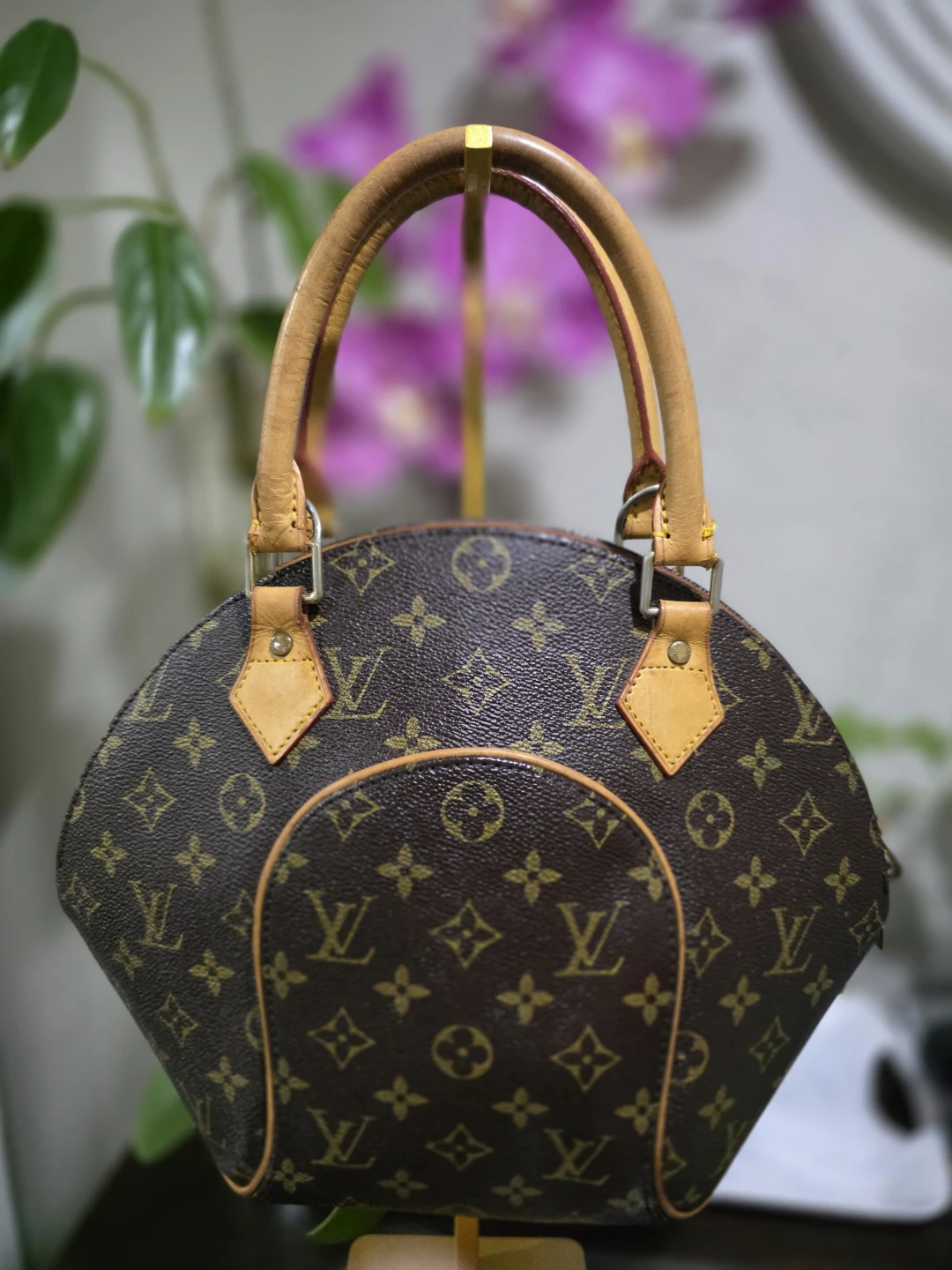 Ellipse PM Monogram Handbag  Brown Used