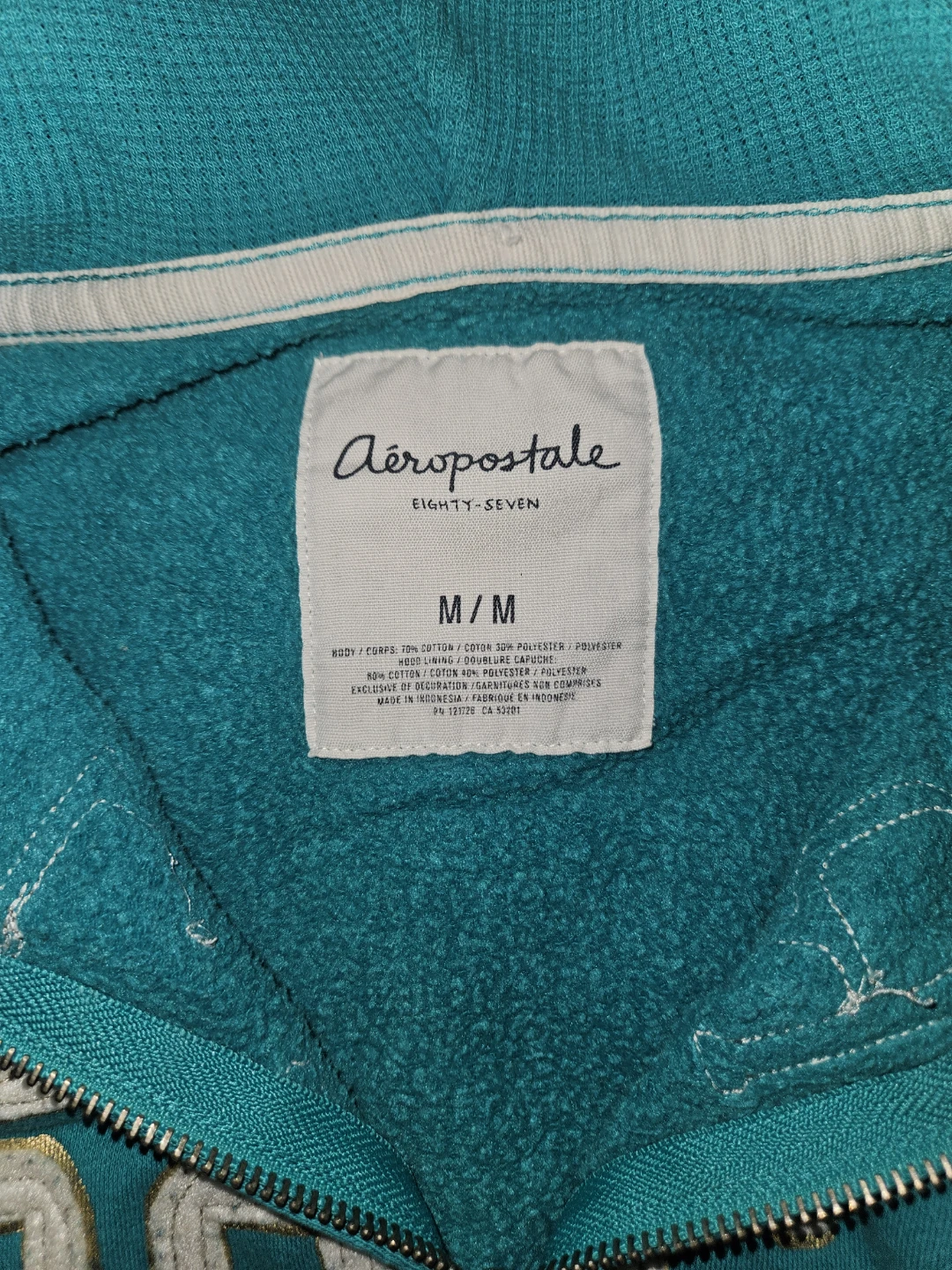 Aeropostale Teal Zip-Up Hoodie - photo 2