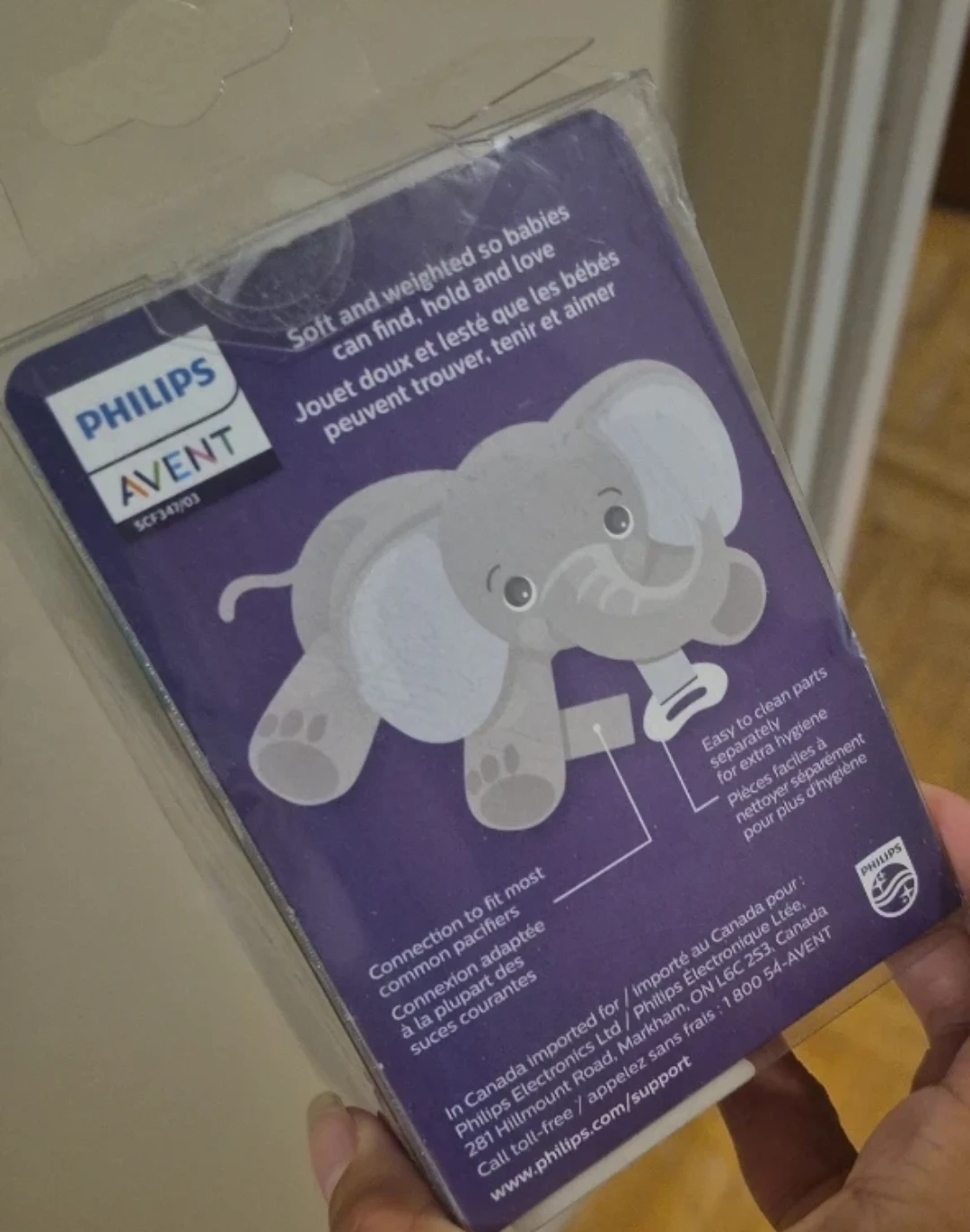 Philips Avent Soothie Snuggle Elephant Pacifier Holder - photo 2