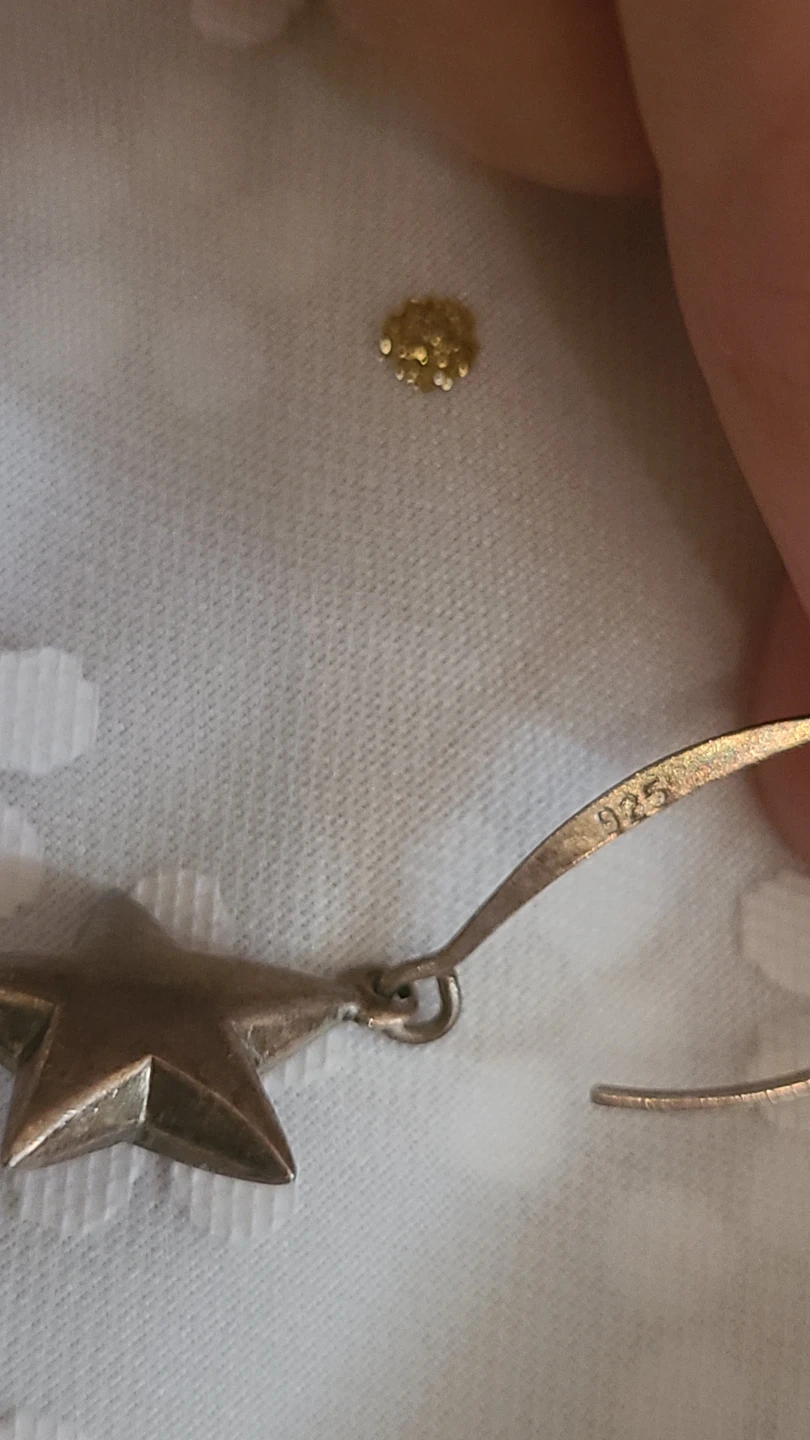 Sterling Silver Star Dangle Earrings - photo 2