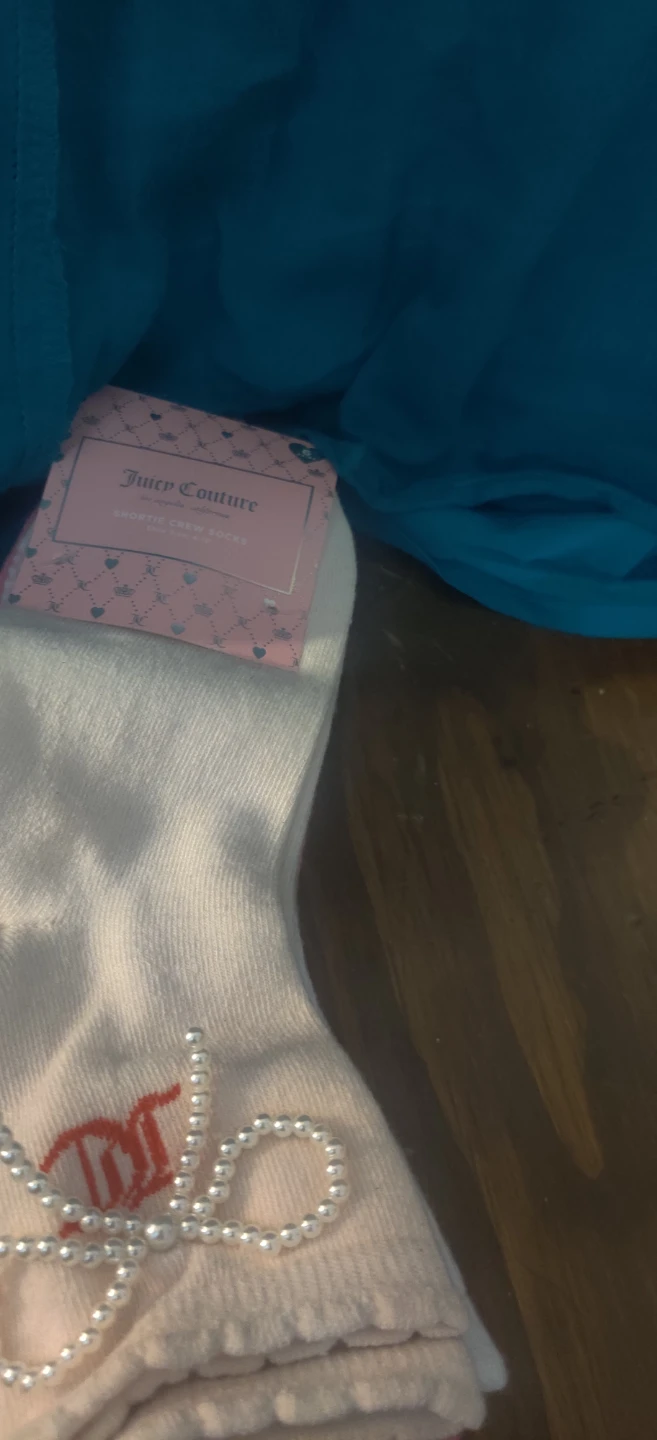Juicy Couture Shortie Crew Socks Shoe Size 4-10