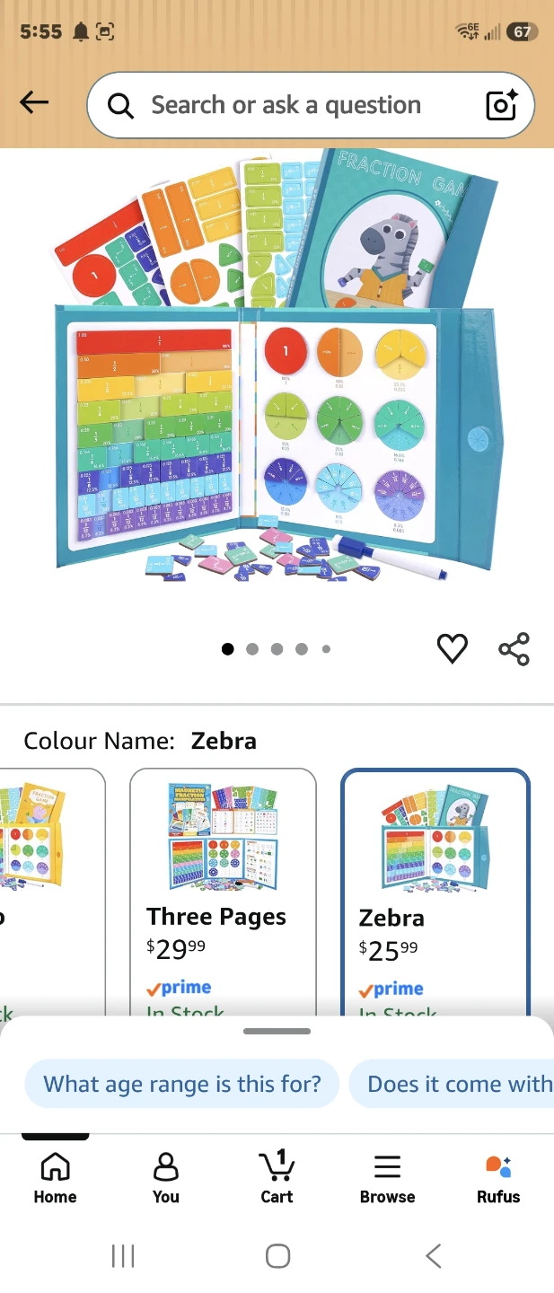 Magnetic Fraction Game