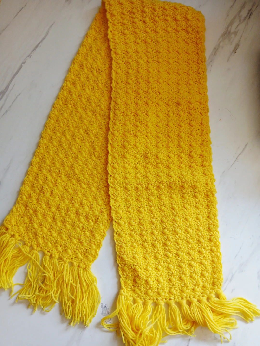 FREE Hand-Knitted Yellow Scarf
