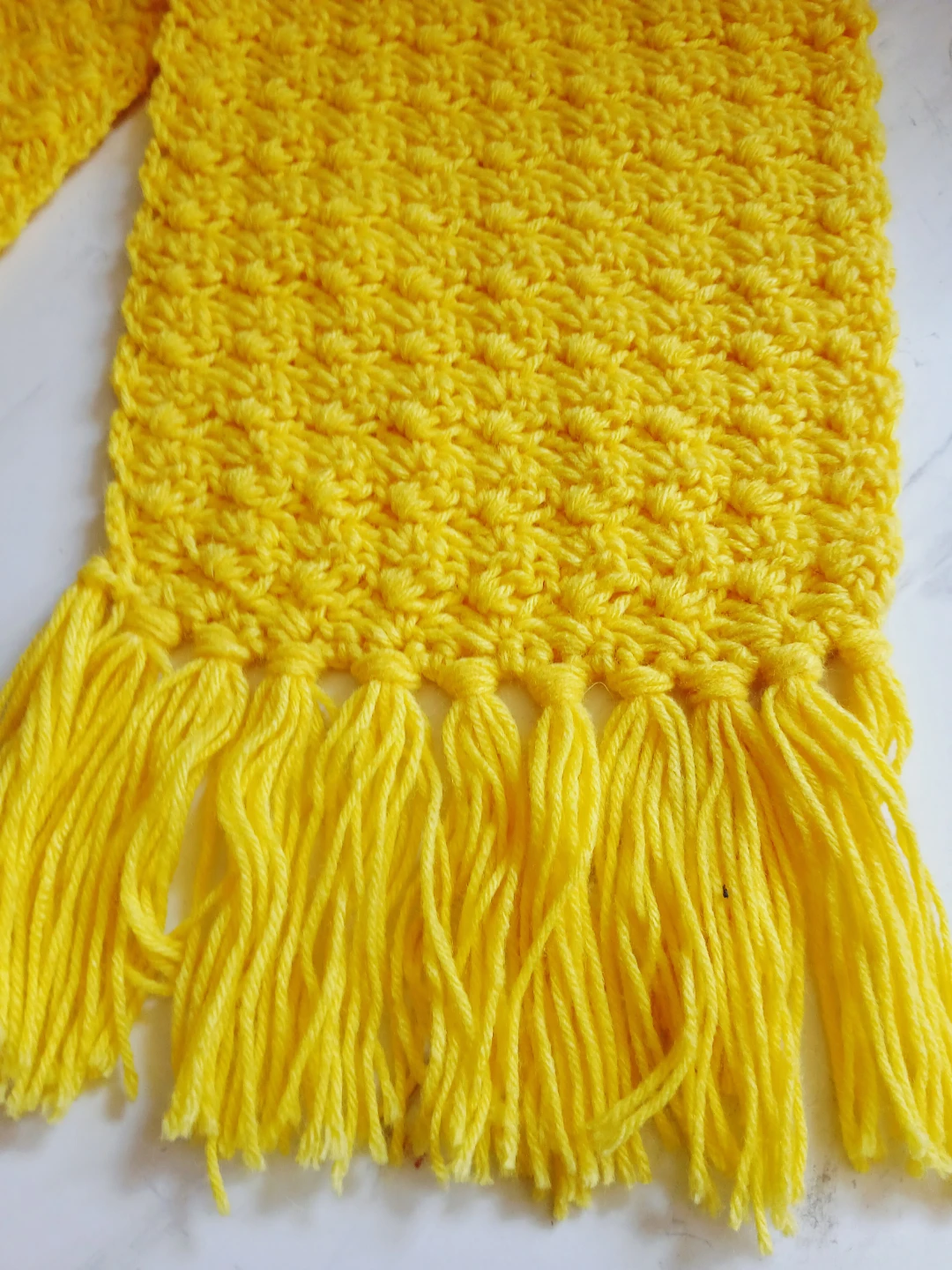FREE Hand-Knitted Yellow Scarf - photo 2
