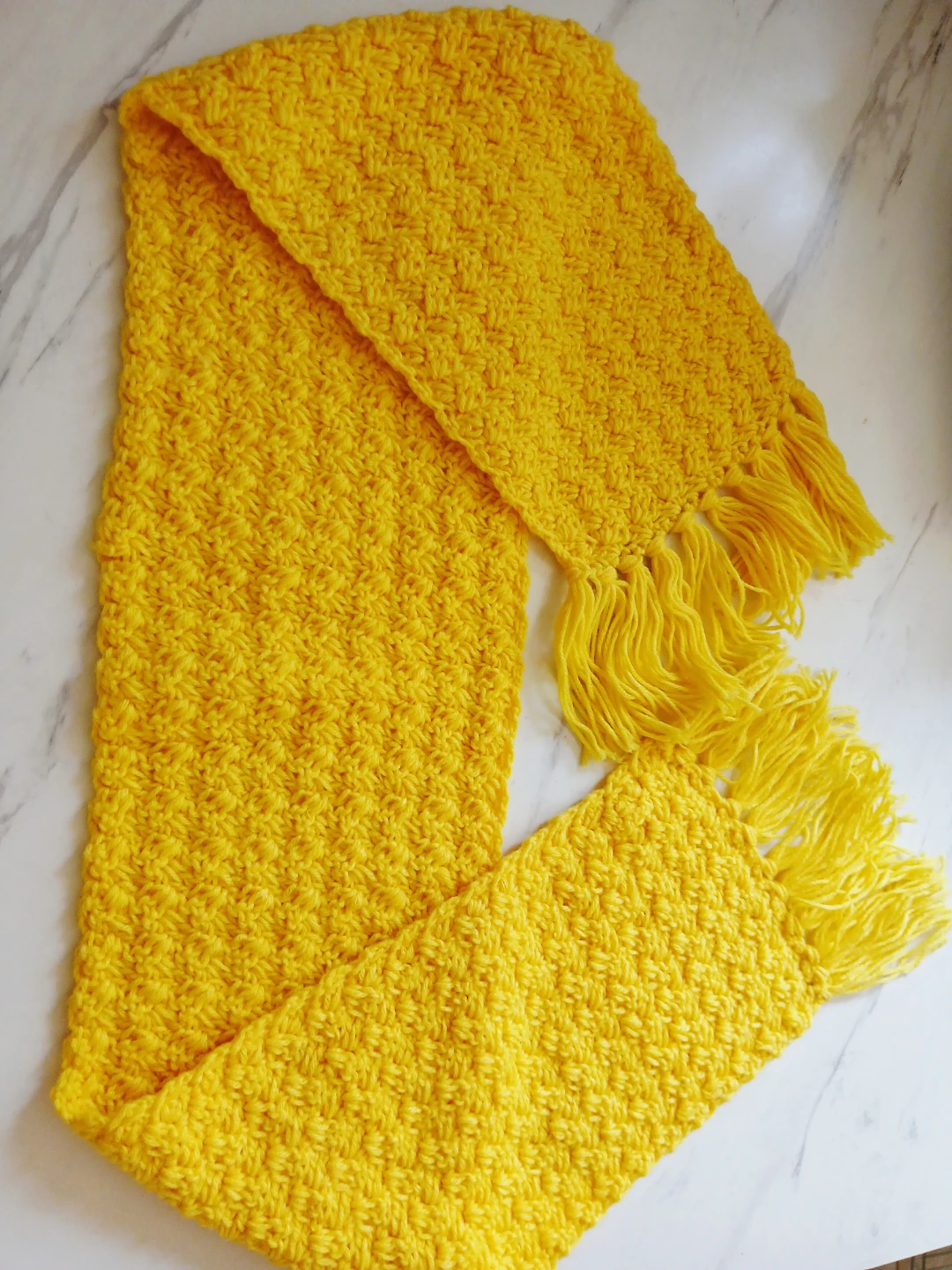 FREE Hand-Knitted Yellow Scarf - photo 3