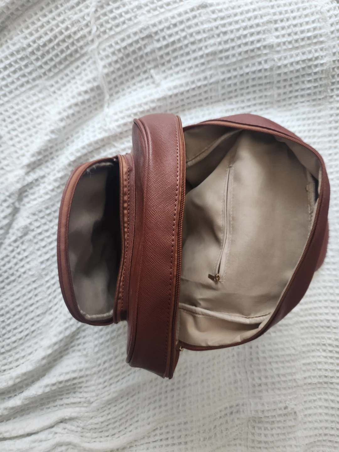 Brown Faux Leather Backpack - photo 4