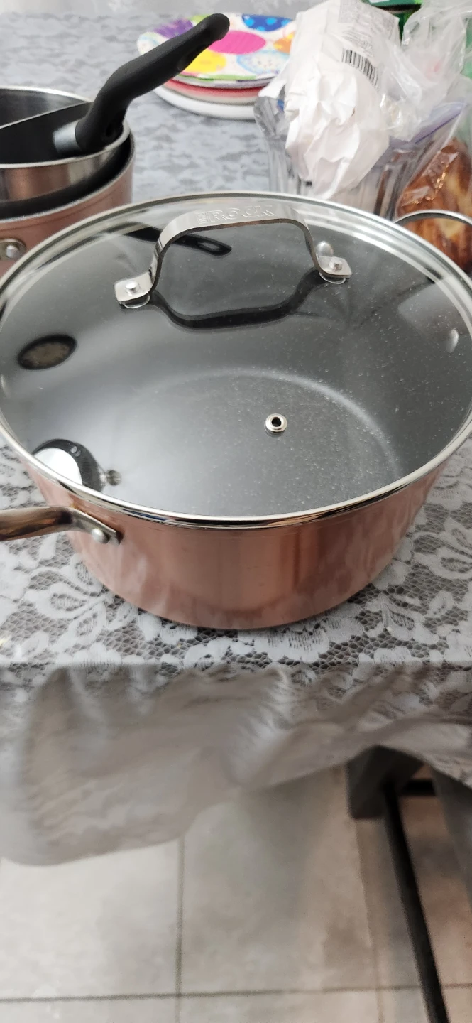 Copper-coloured Stock Pot with Lid - photo 2