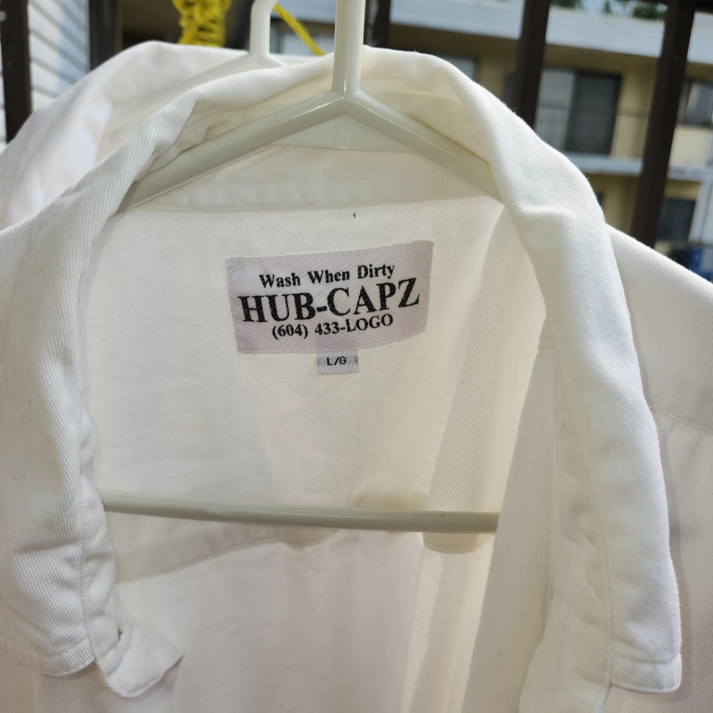 2 HUB-CAPZ Fear Factor Racing White Button-Up Shirts Size L/G - photo 4