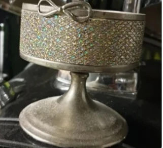 Sparkly Trinket Dish with Bow Detail