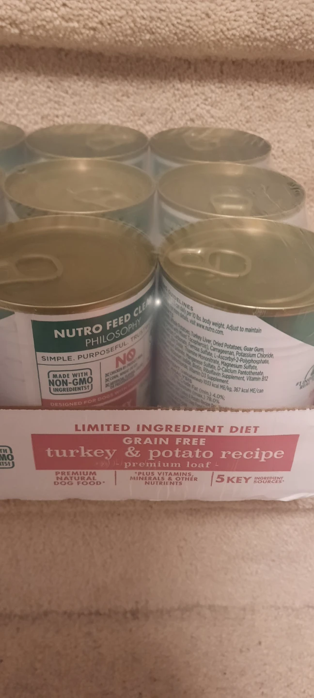 Sealed x12  Nutro Limited Turkey & Potato Dog Food Cans (5 oz) - photo 3
