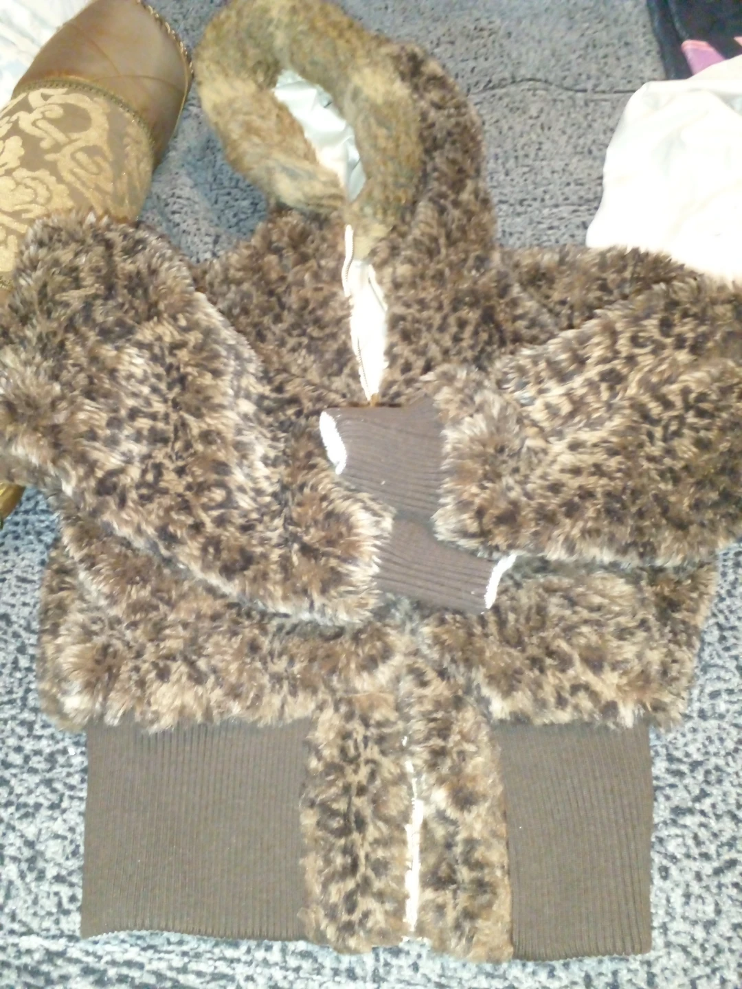 Baby phat White Puffer Jacket with Faux Fur Trim - photo 3