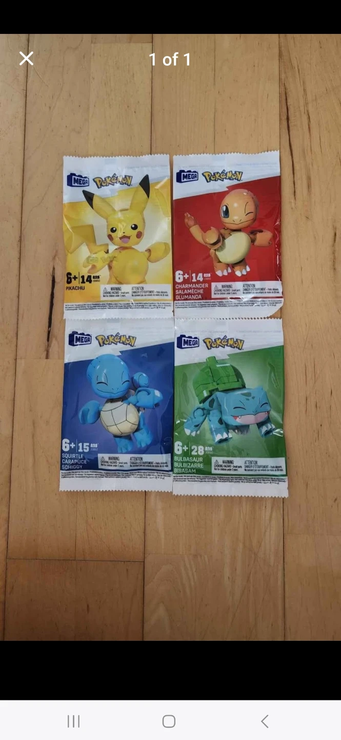 Pokémon, Pikachu, Charmander, Squirtle, Bulbasaur Mega Lego Sets