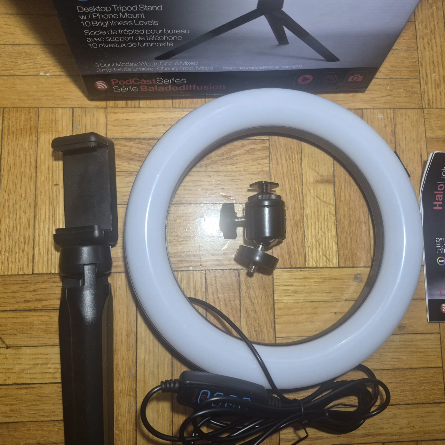 8” HaloLight LED Ring Light Kit – Like New 💡 - photo 3