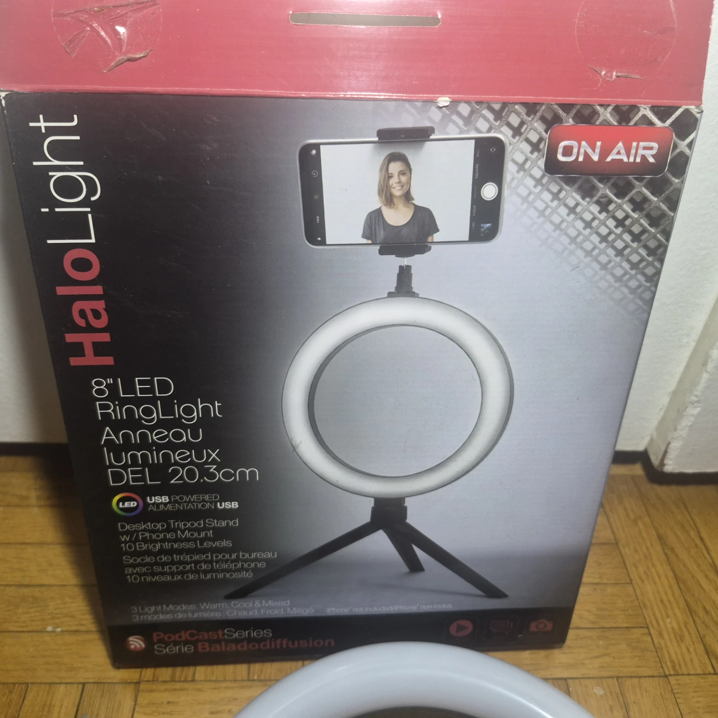8” HaloLight LED Ring Light Kit – Like New 💡 - photo 4
