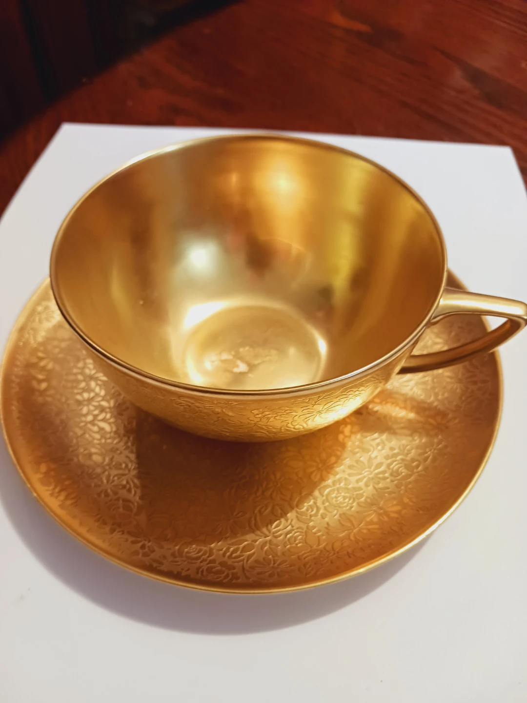 24K Gold Rosenthal Selb Bavaria Aida Gold Cup and Saucer - photo 2