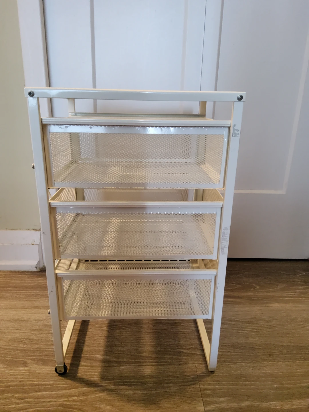 Ikea White 3-Drawer Metal Storage Unit