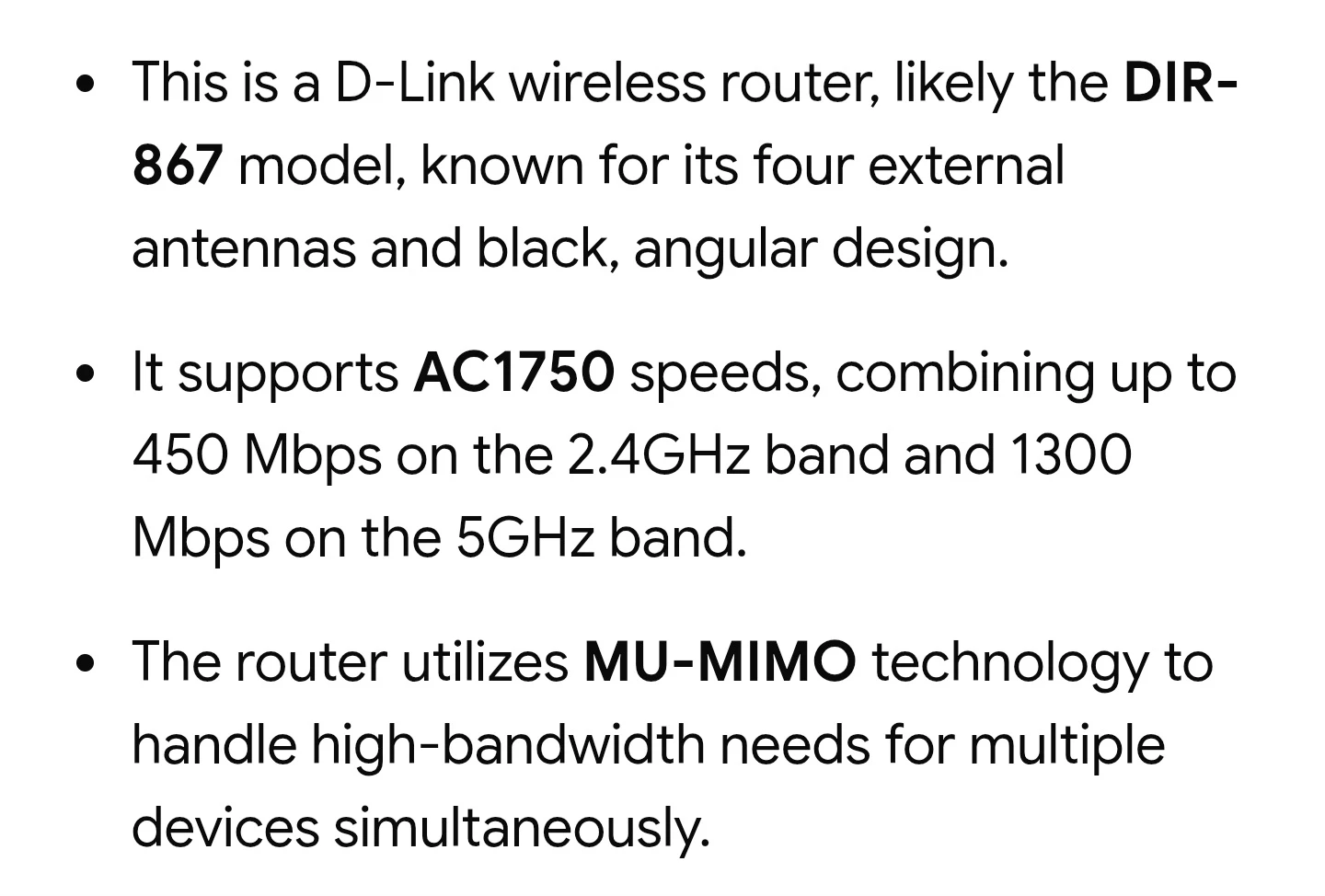 D-Link AC1750 MU-MIMO Wi-Fi Router DIR-867 - photo 3