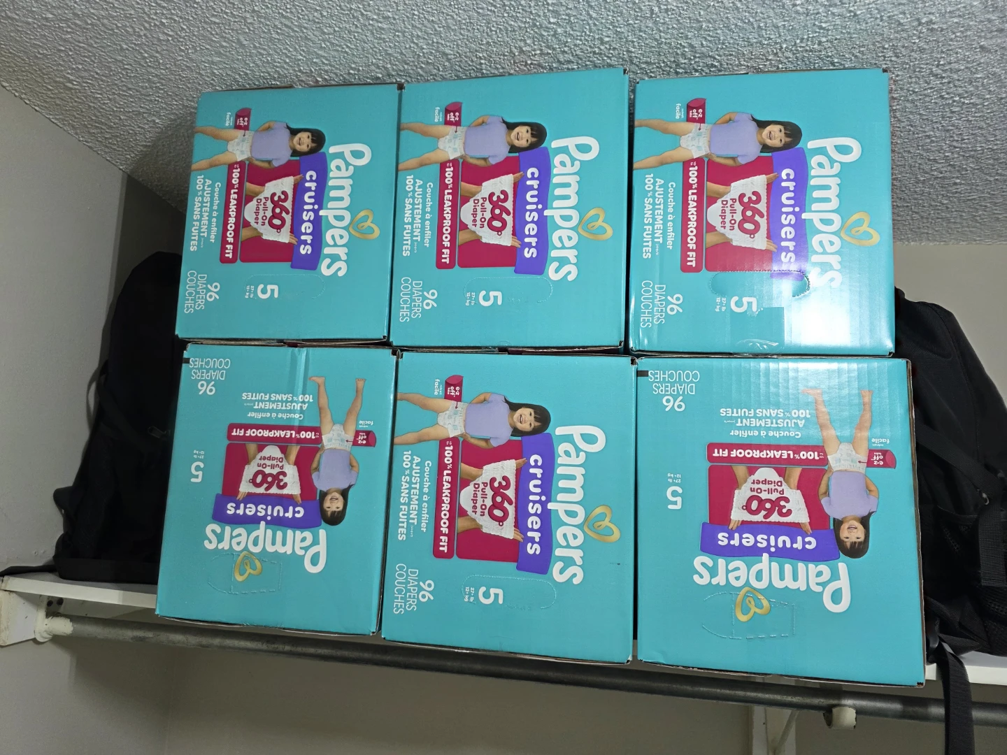 Pampers Cruisers Size 5 Pull-On Diapers - 6 x 96 Count Boxes