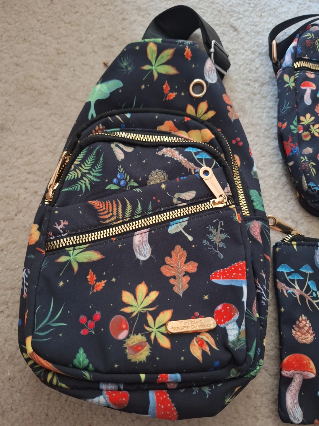 3 Piece Fashion Bag Set - Mushroom Print 🍄 - photo 4