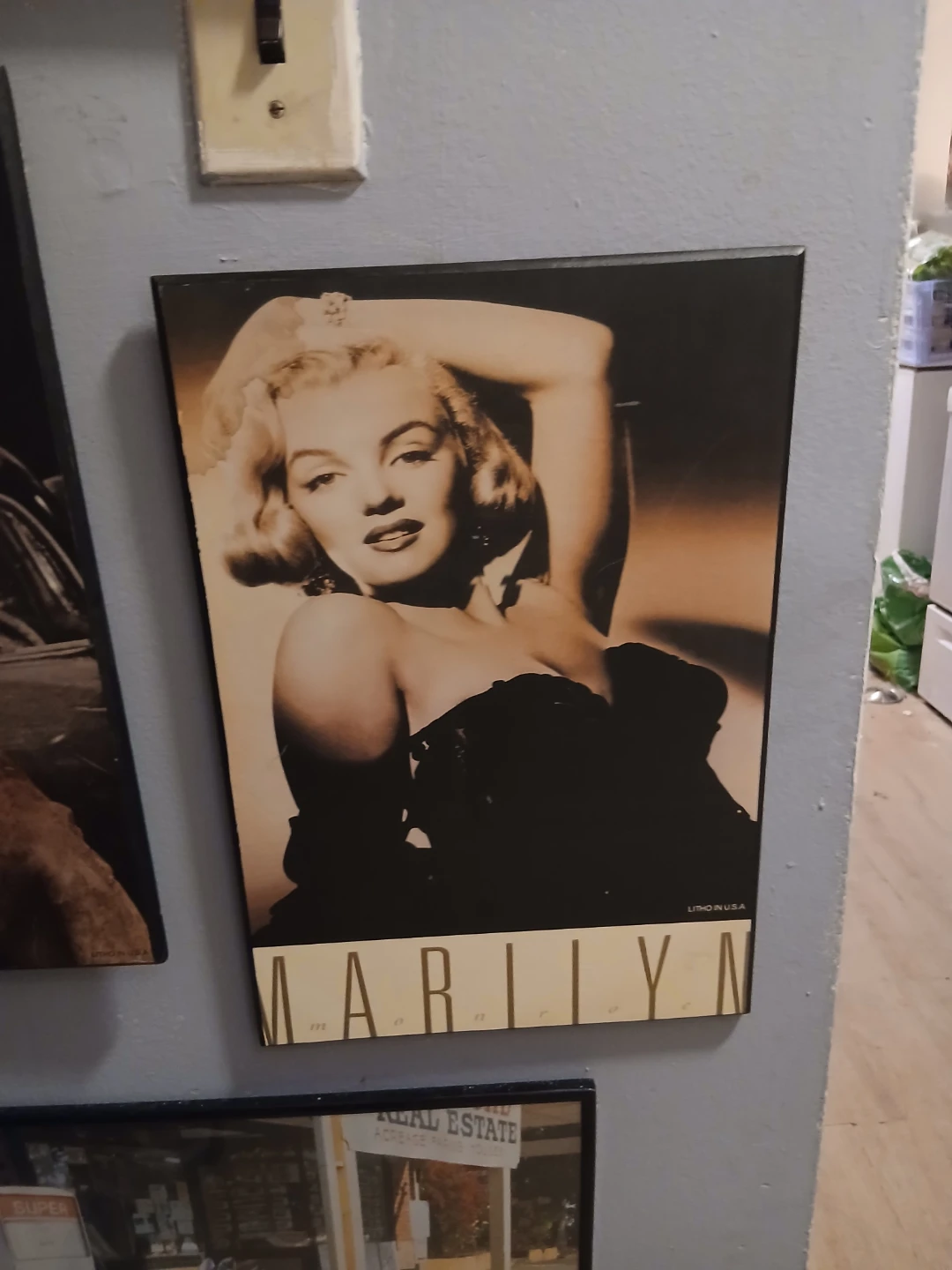 Marilyn Monroe Black and White Poster