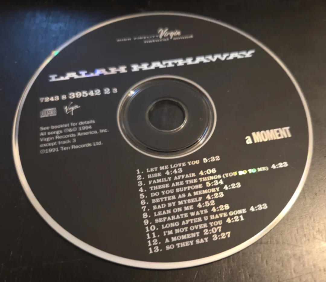 Lalah Hathaway A Moment CD Only 1990s R&B Soul Music Album