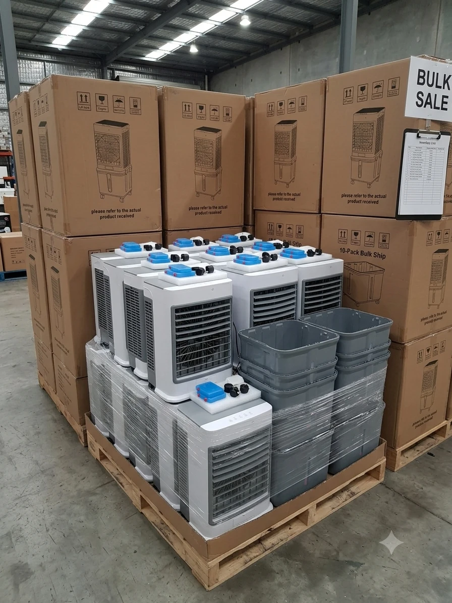 Portable Evaporative Air Cooler with Remote and Ice Packs