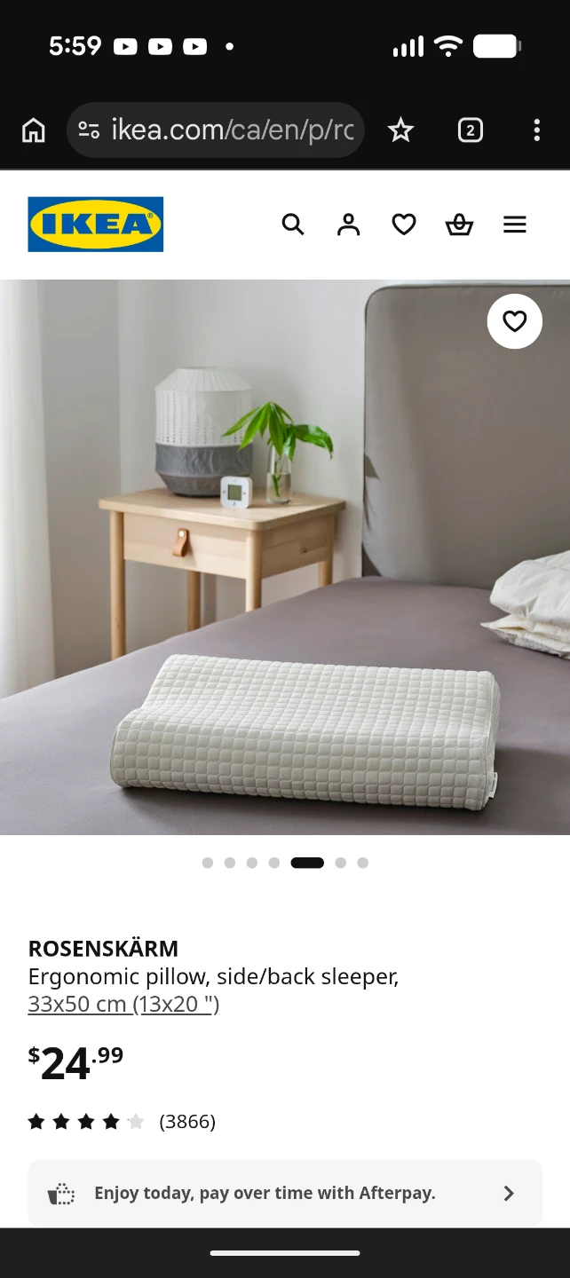 IKEA ROSENSKÄRM Ergonomic Pillow 33x50 cm - photo 3