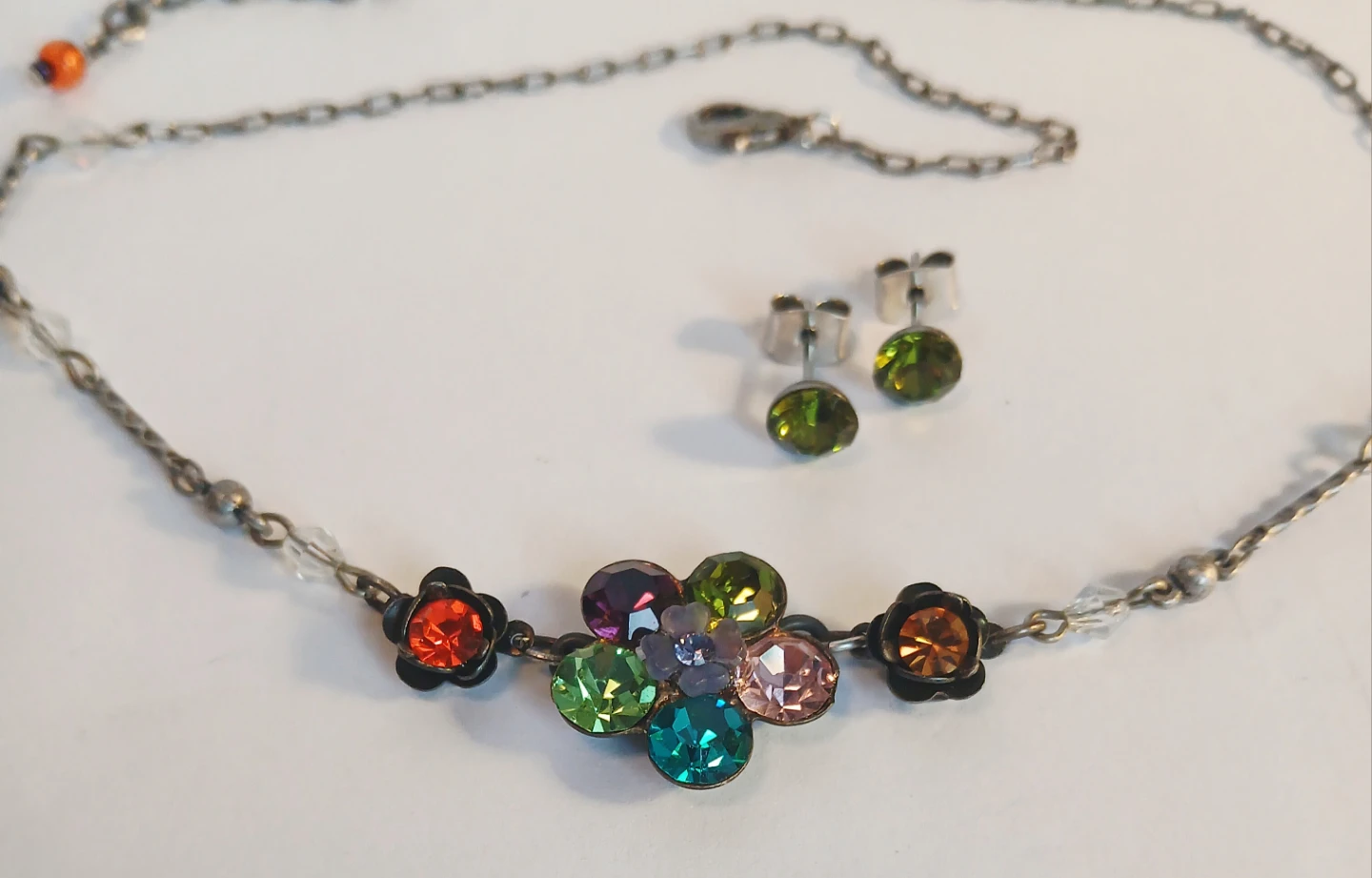 Swarovski crystals Necklace and Earring Set - photo 3
