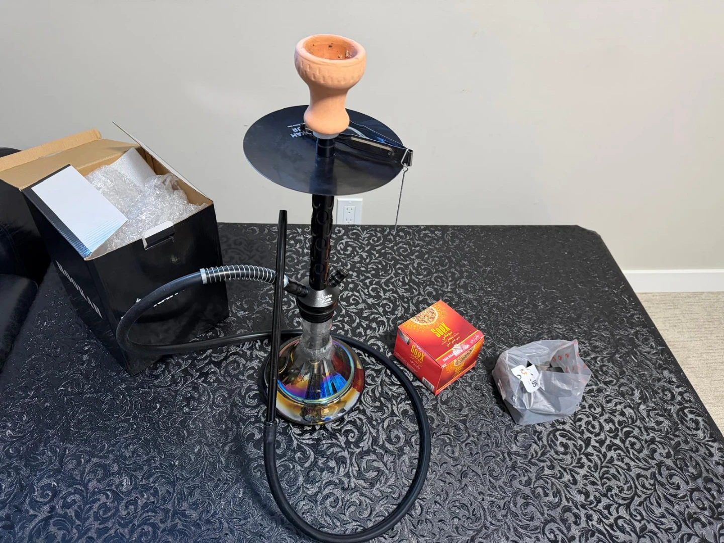 Shisha Hookah Pipe Set with Charcoal Tongs - photo 3