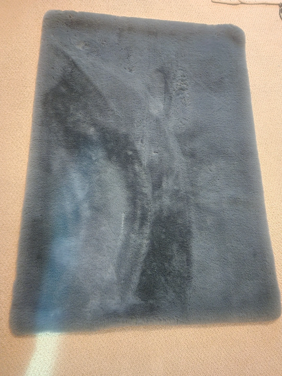 Grey Faux Fur Rug