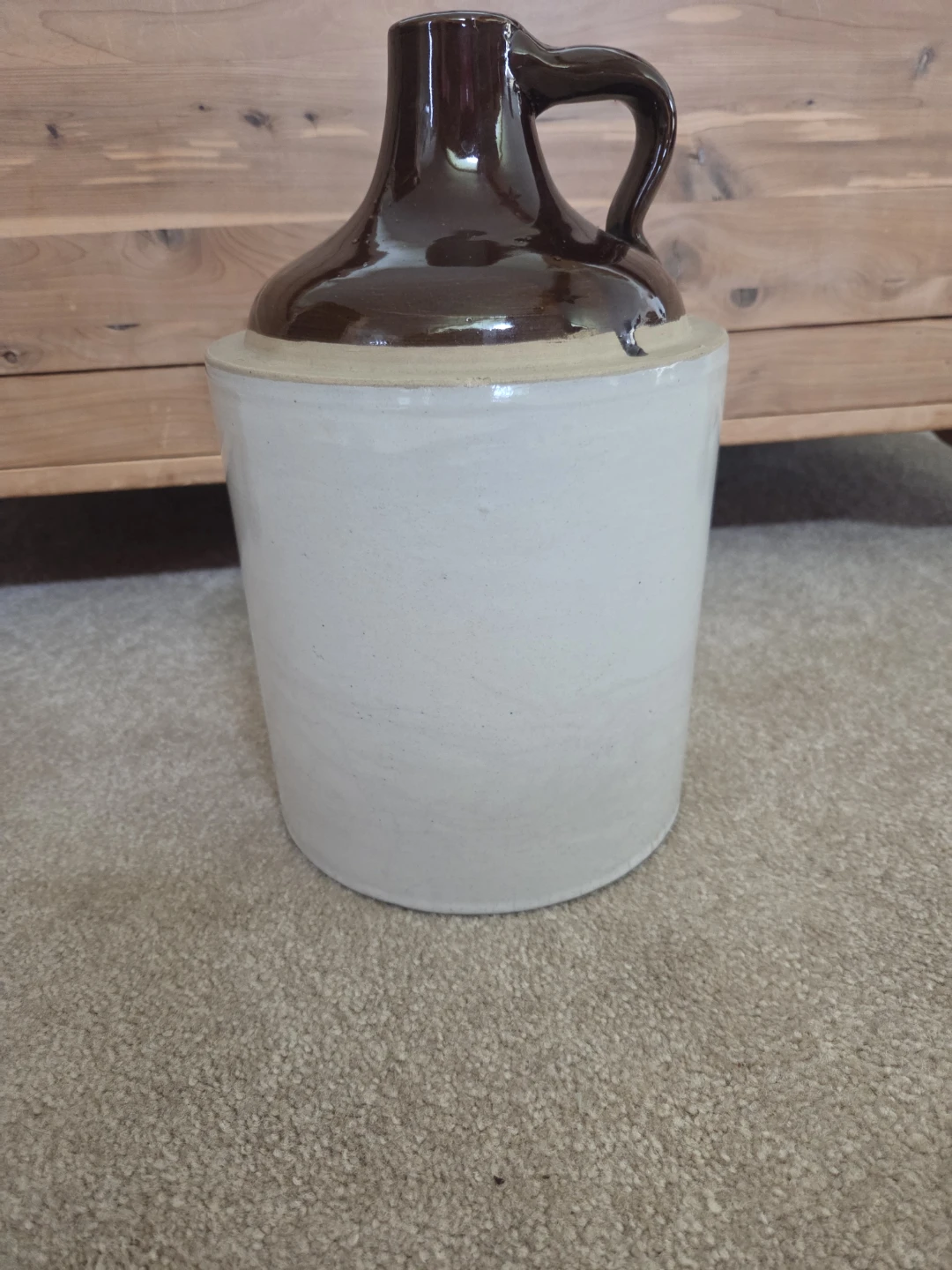 Vintage Brown Stoneware Jug