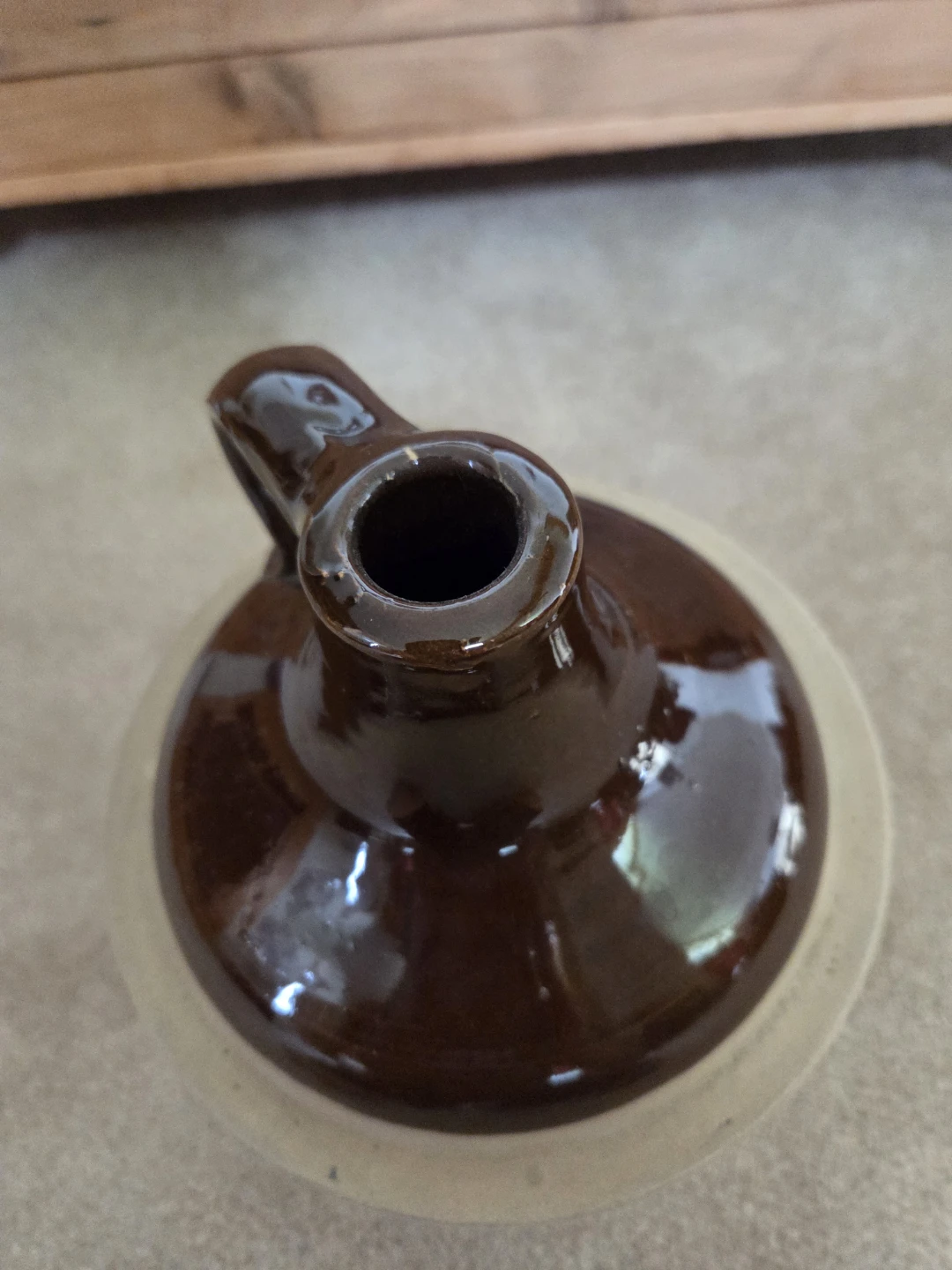 Vintage Brown Stoneware Jug - photo 2