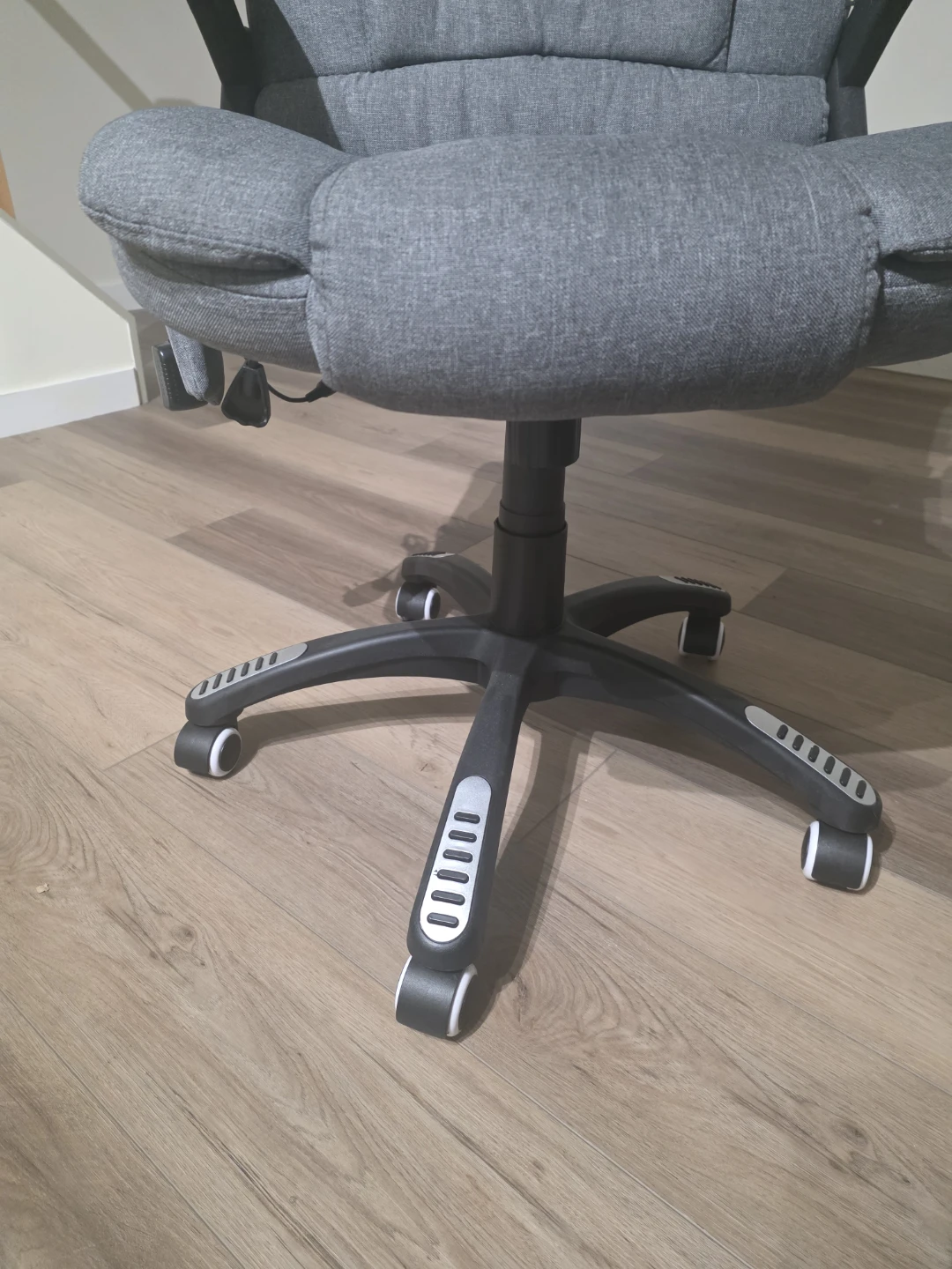 Grey Fabric Office Chair with Remote - photo 3