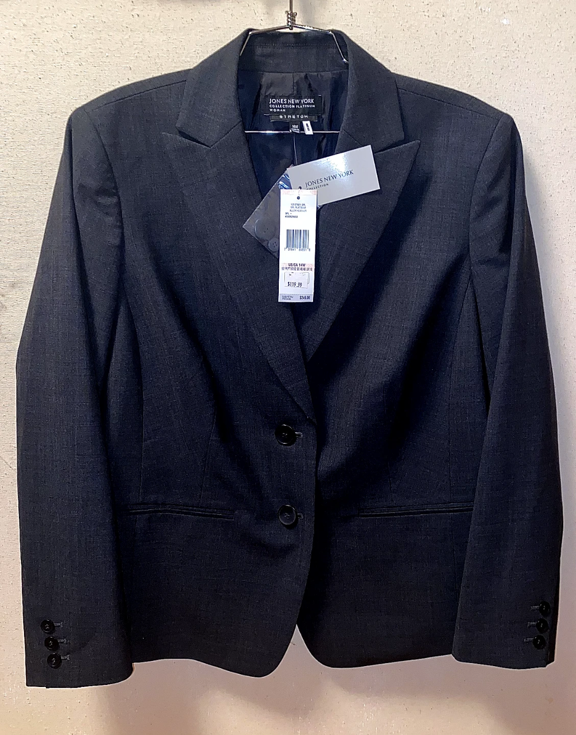 Jones New York Platinum Blazer - Size 14W Petite / 1X (NEW)