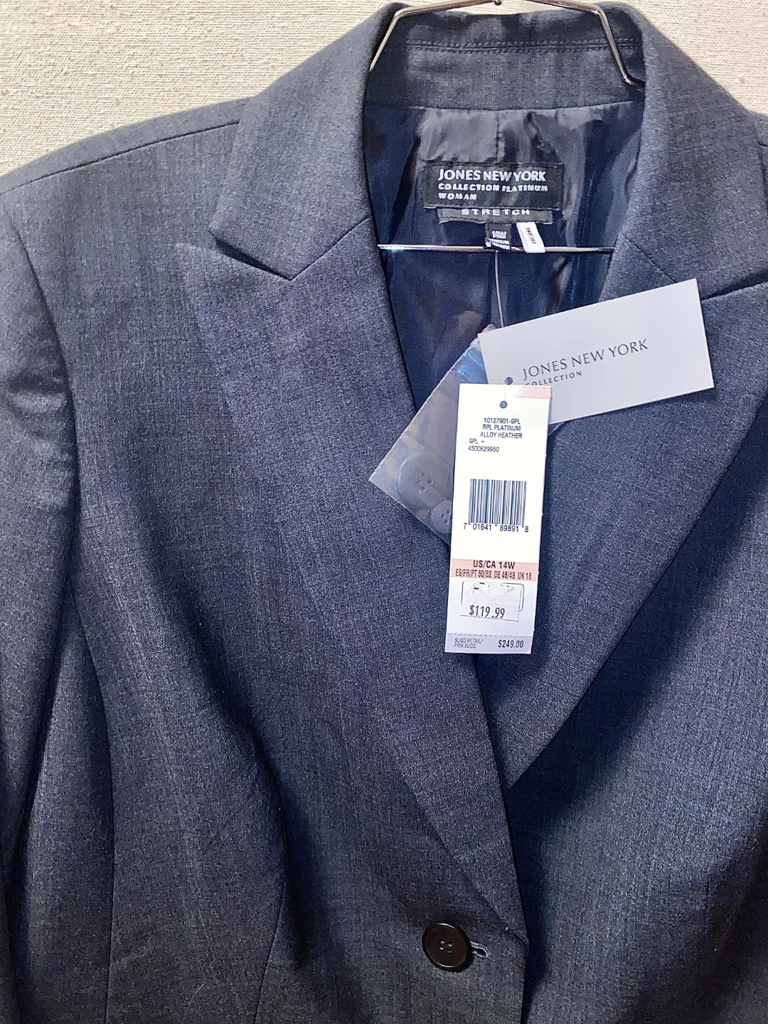 Jones New York Platinum Blazer - Size 14W Petite / 1X (NEW) - photo 2