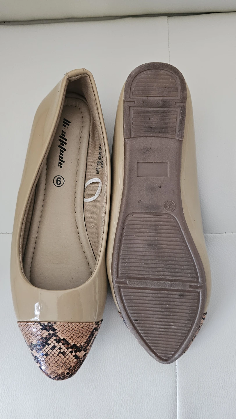 Hi-Altitude Beige Ballet Flats - Size 9