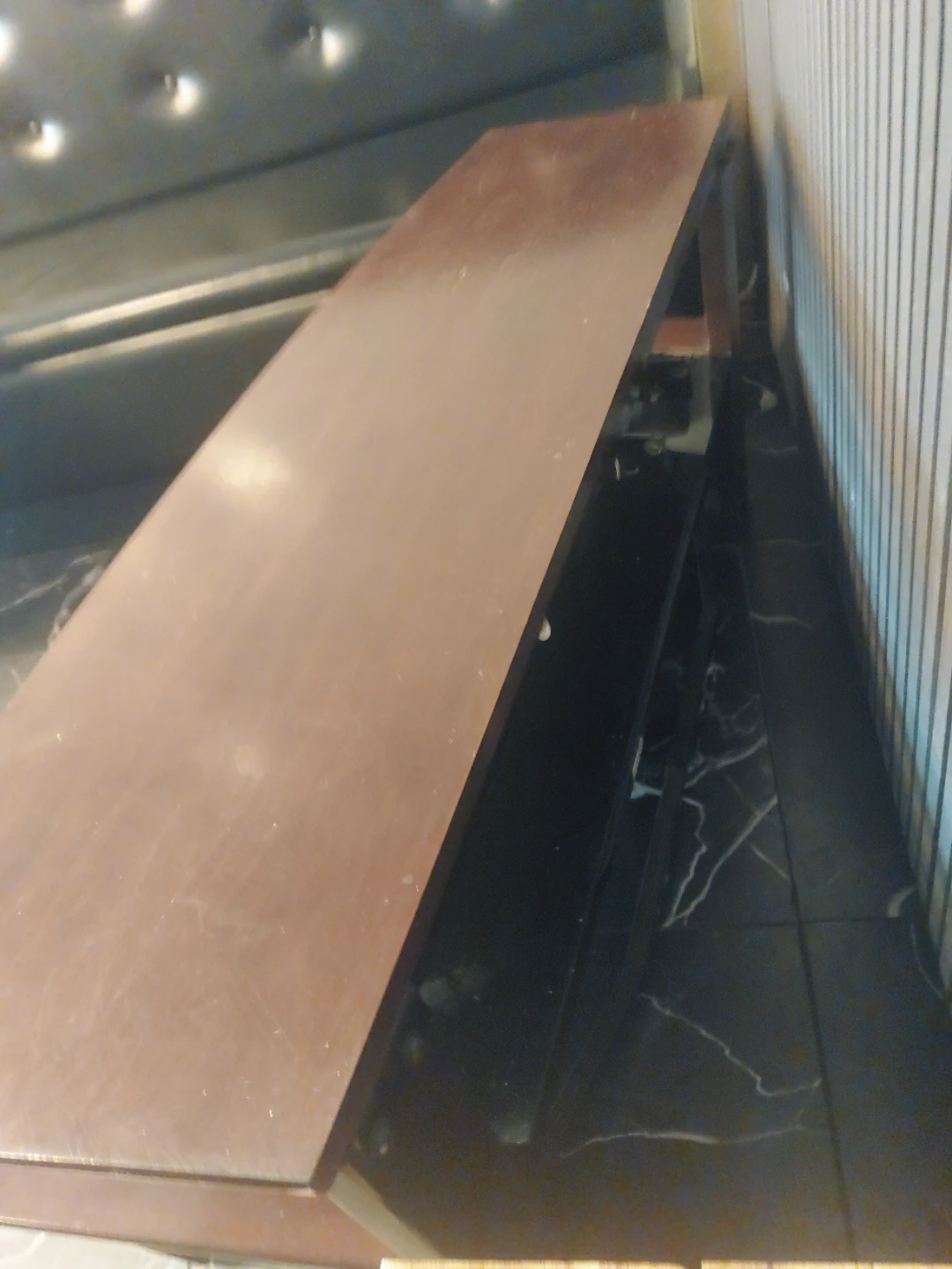 Wooden Coffee Table with Drawer and Glass Top - photo 4