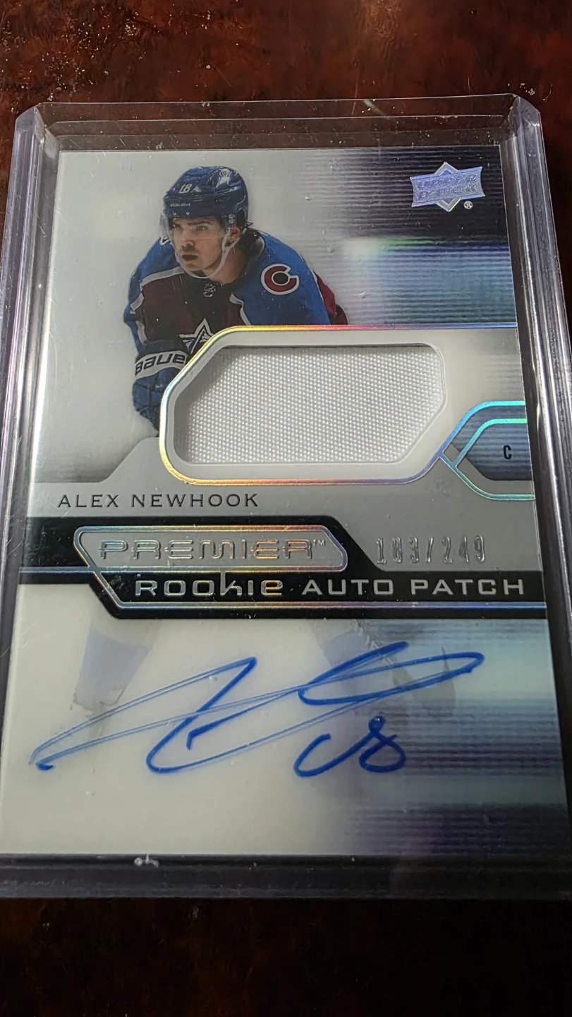 Alex Newhook 2020-21 Premier Rookie Auto Patch 183/249