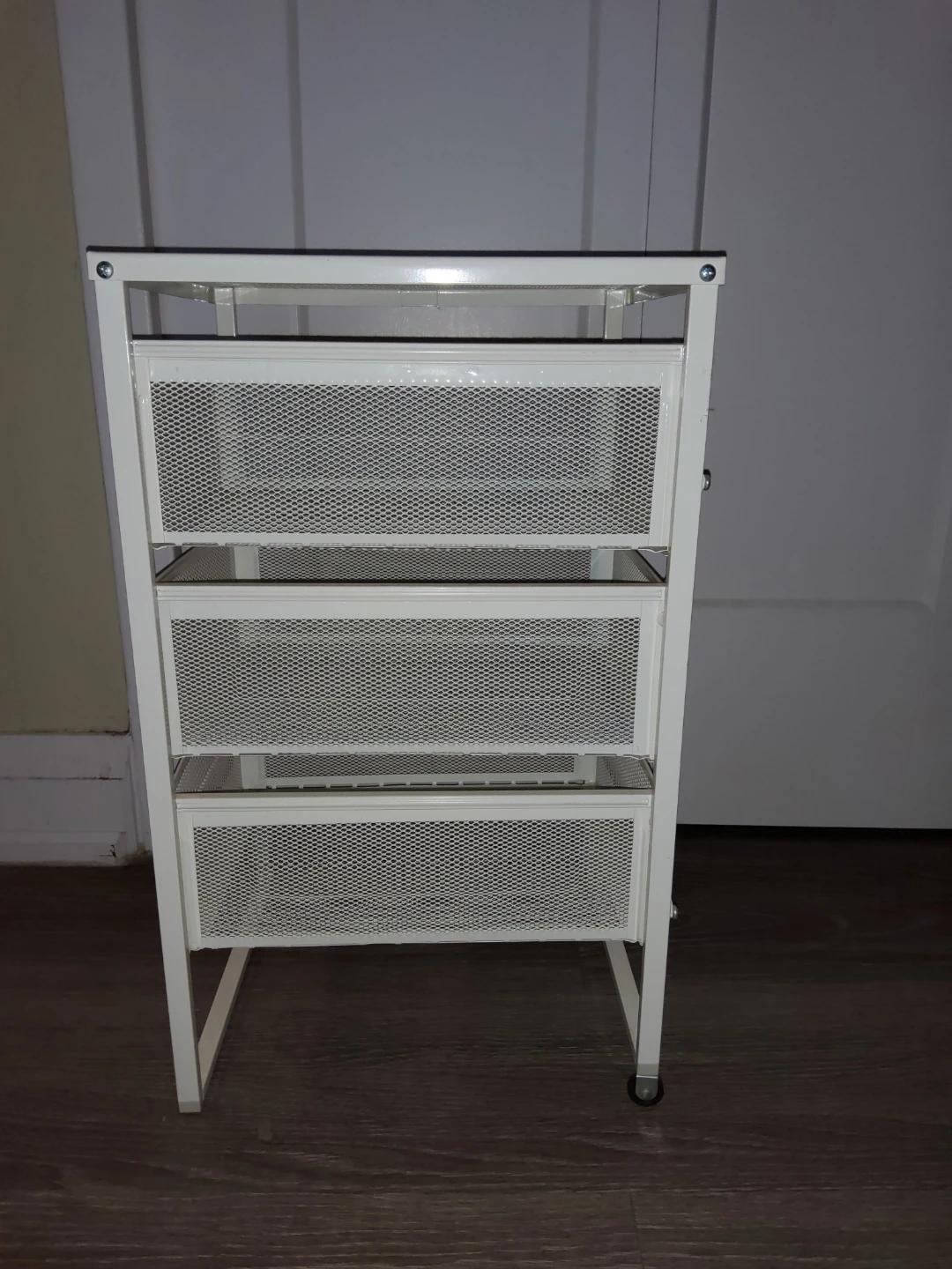 Ikea White 3-Drawer Metal Storage Unit - photo 3