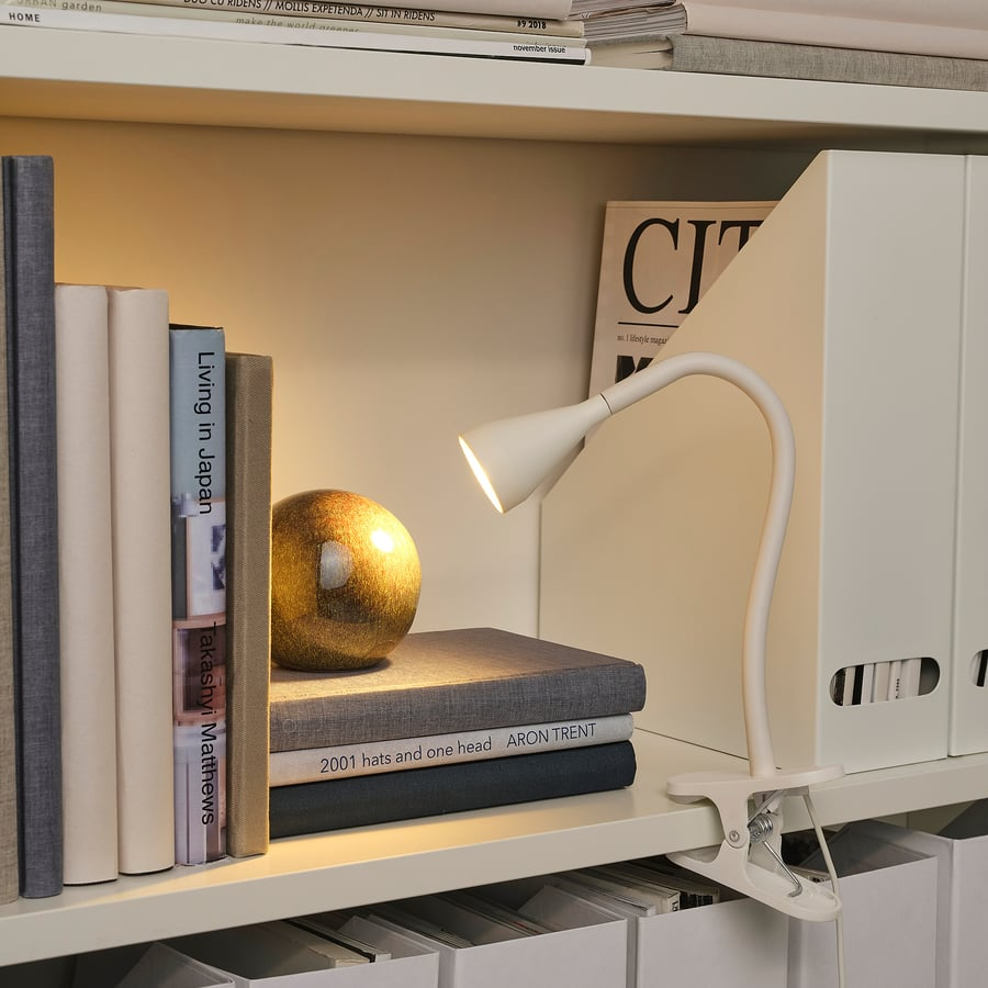 IKEA White Clip-On Reading Lamp - photo 2