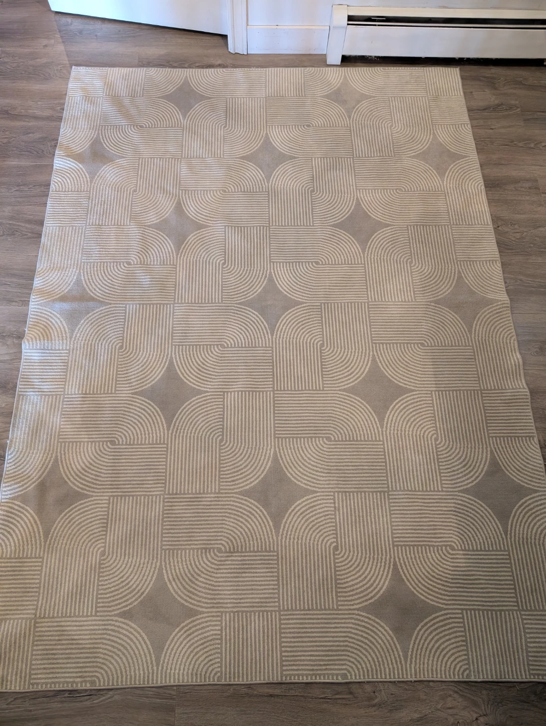 Area Rug with Geometric Pattern - Machine Washable