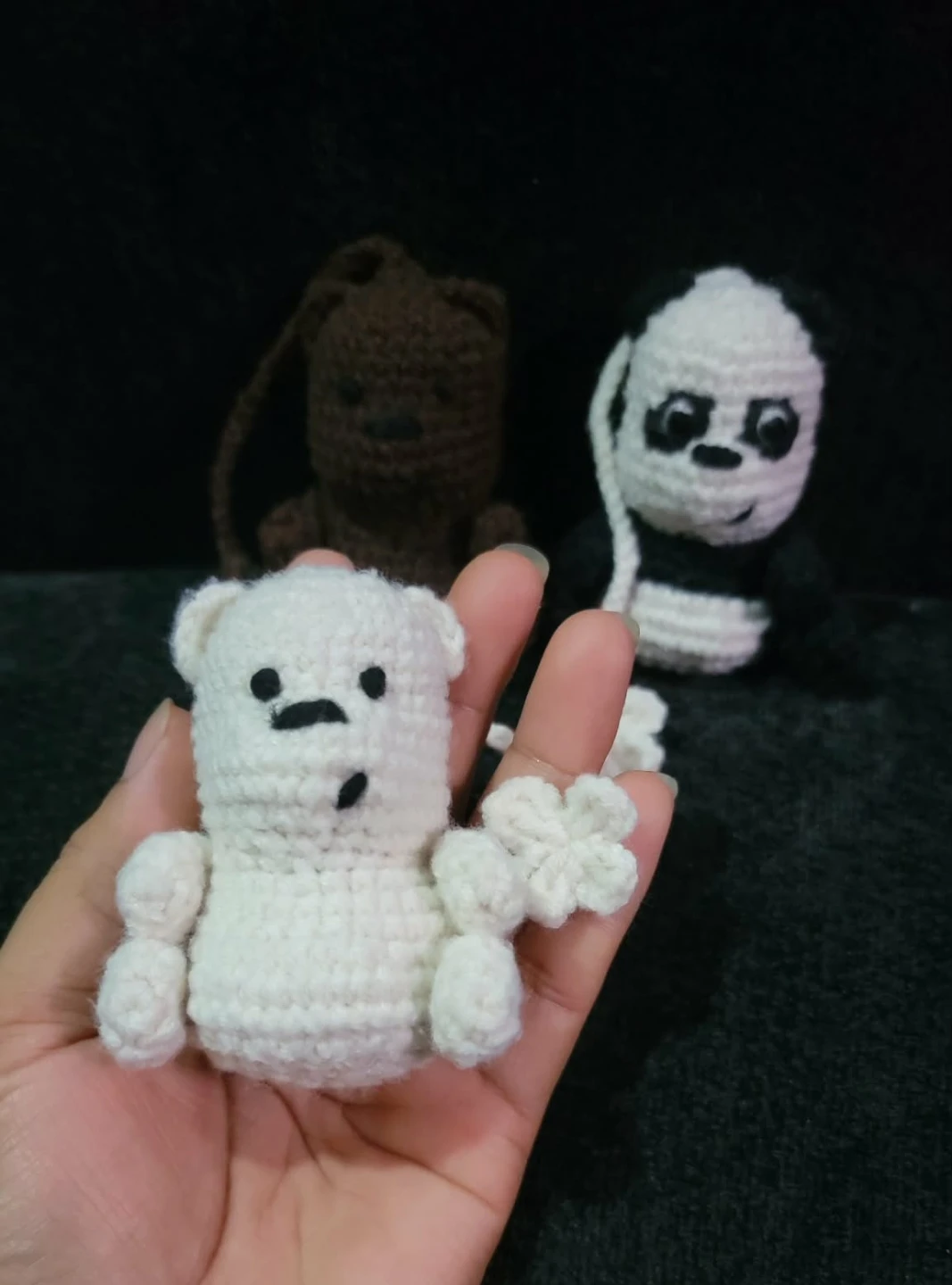 Crocheted We Bare Bears Figurines Set - photo 3
